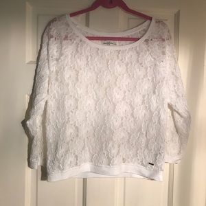 Abercrombie and Fitch White Lace Top